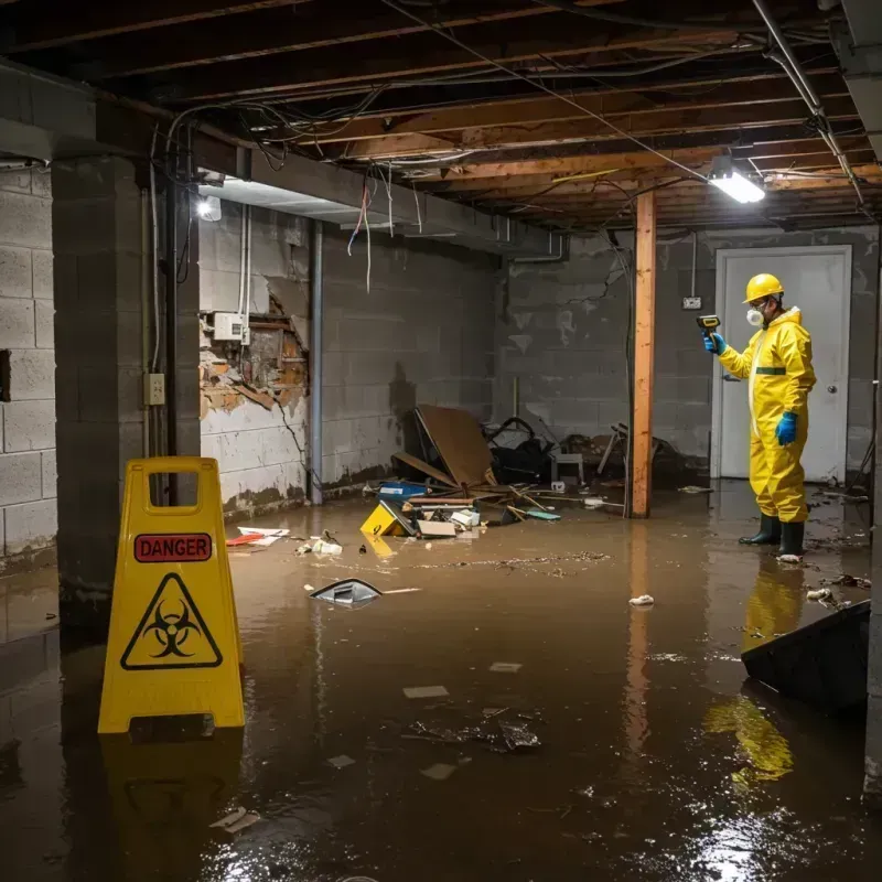 Flooded Basement Electrical Hazard in Childersburg, AL Property